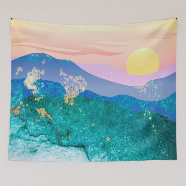 Item preview, Vintage Sunset Mountain Range Landscape designed and sold by Designs By YL.
