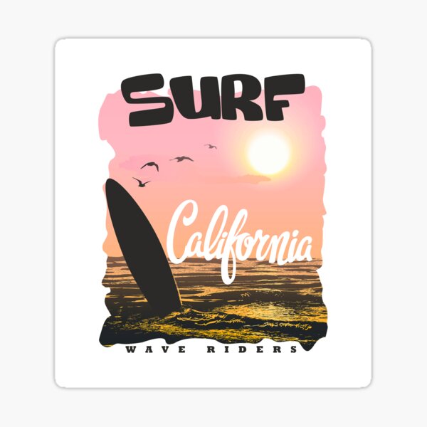 sunrise-time-in-california-wave-riders-print-design-for-us-and-uk