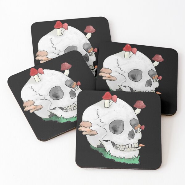 Item preview, Skull Growing Mushrooms designed and sold by Pixiechu.