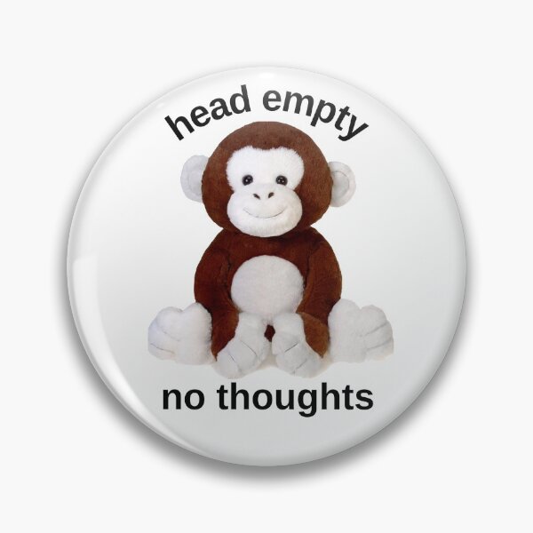 Item preview, Head Empty No Thoughts Webkinz Monkey designed and sold by Neve Brown.