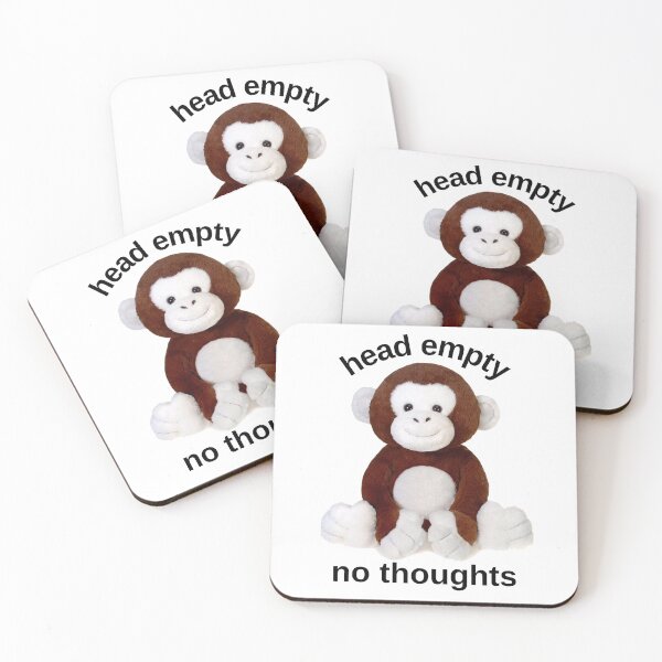Item preview, Head Empty No Thoughts Webkinz Monkey designed and sold by Neve Brown.
