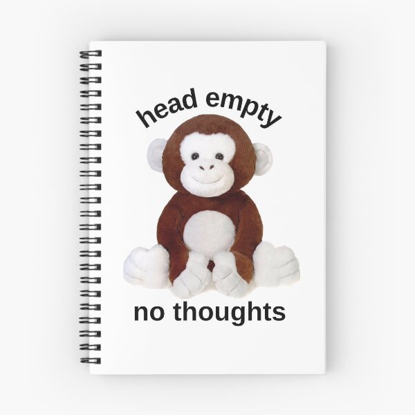Item preview, Head Empty No Thoughts Webkinz Monkey designed and sold by Neve Brown.
