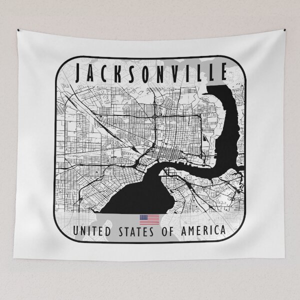 Artikelvorschau, JACKSONVILLE KARTE USA entworfen und verkauft von hatimelhag.