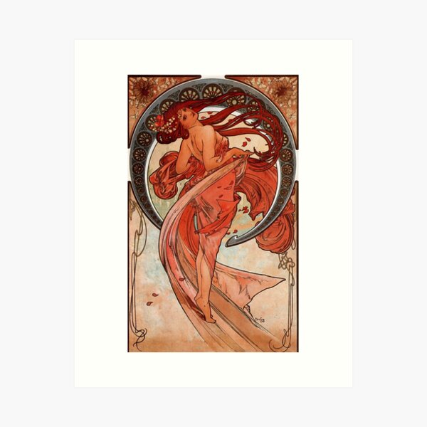 Aperçu de l'œuvre Alphonse Mucha - Danse créée et vendue par Vivanne-art.