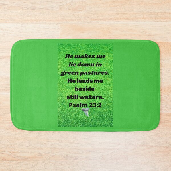 Item preview, Psalms 23:3 Pastures Water Bible Verse designed and sold by AtlanticFossils.