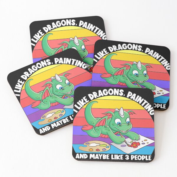 Item preview, I LIKE DRAGONS PAINTING AND MAYBE 3 PEOPLE KIDS GIRLS DRAGON designed and sold by Seashore485.