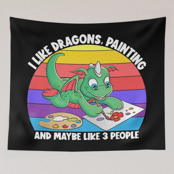 Item preview, I LIKE DRAGONS PAINTING AND MAYBE 3 PEOPLE KIDS GIRLS DRAGON designed and sold by Seashore485.
