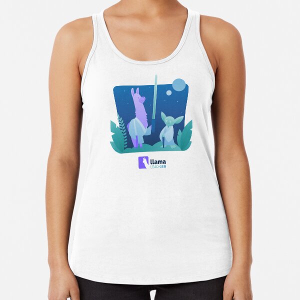 Llama Padawan (with LLG Logo) Racerback Tank Top