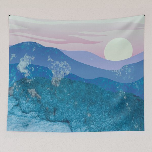 Item preview, Vintage Sunset Mountain Range Landscape designed and sold by Designs By YL.