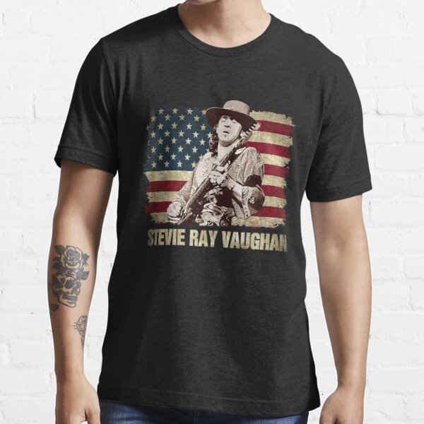 Vintage Retro Flag Stevie Ray T-Shirt Vaughan Men Women USA Flag Essential T-Shirt