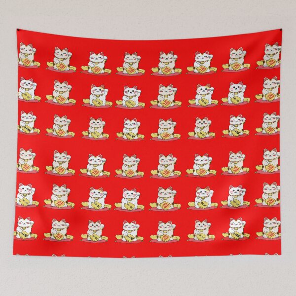 Item preview, Kawaii Maneki Neko Pattern designed and sold by YueHeng Creates ⭐⭐⭐⭐⭐.