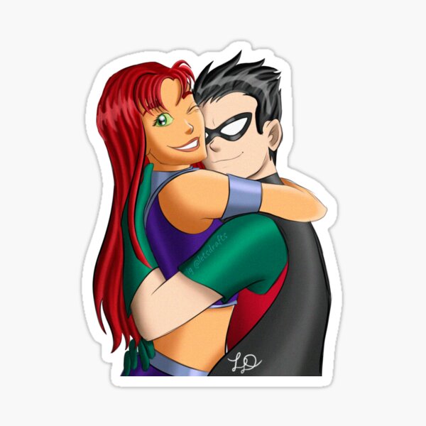 fanfiction starfire et robin kiss