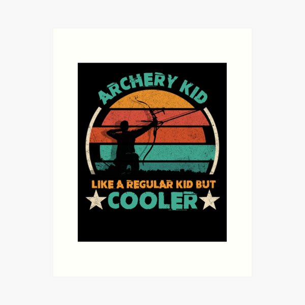 Archery Kid  Funny Bow and Arrow Young Archer Gift Art Print