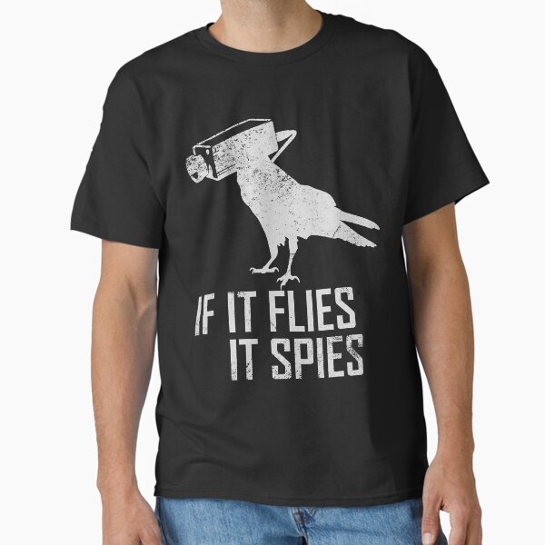 Item preview, If It Flies It Spies tee Conspiracy Theory Birds Aren’t Real  designed and sold by mathayusa.