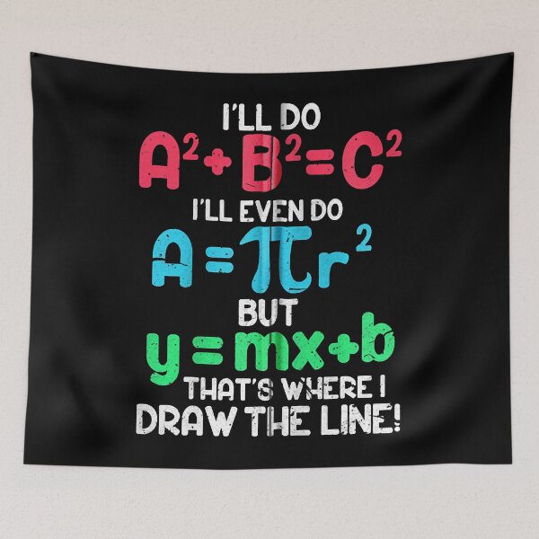 Item preview, I'll Do A2 + B2 = C2 That's Where I Draw The Line Math designed and sold by mathayusa.