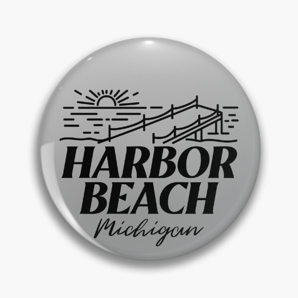 Item preview, Harbor Beach Michigan Sunrise Dock Black Design designed and sold by Eleven-K.