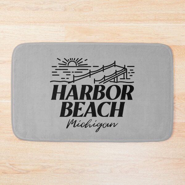 Item preview, Harbor Beach Michigan Sunrise Dock Black Design designed and sold by Eleven-K.