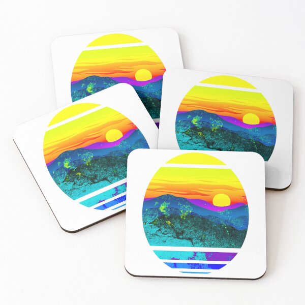 Item preview, Vintage Sunset Mountain Range Landscape designed and sold by Designs By YL.