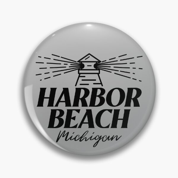 Item preview, Harbor Beach Michigan Lighthouse Black Design designed and sold by Eleven-K.