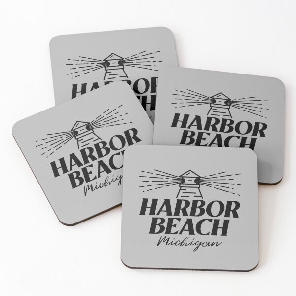 Item preview, Harbor Beach Michigan Lighthouse Black Design designed and sold by Eleven-K.