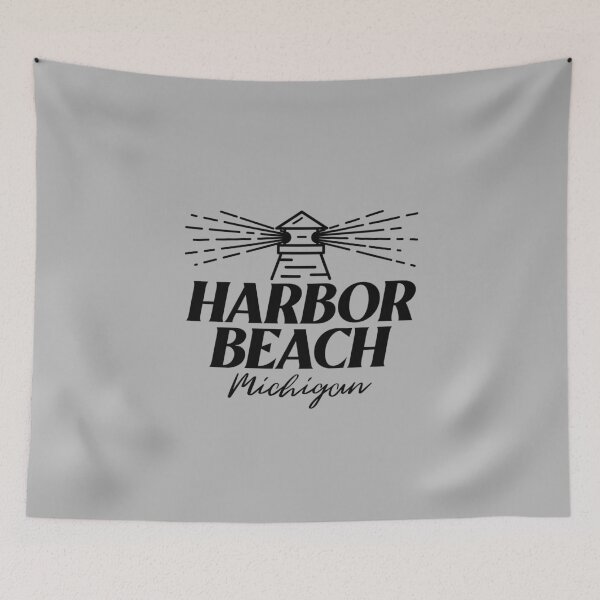 Item preview, Harbor Beach Michigan Lighthouse Black Design designed and sold by Eleven-K.
