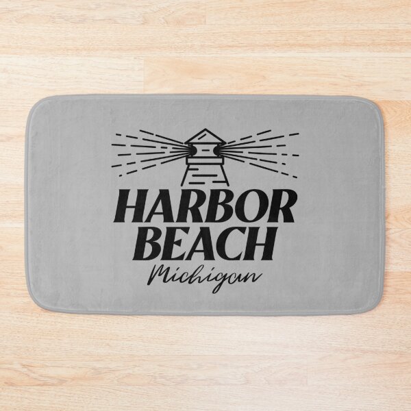 Item preview, Harbor Beach Michigan Lighthouse Black Design designed and sold by Eleven-K.