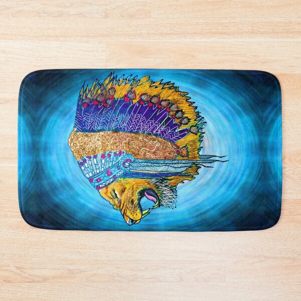 Item preview, espdzines lion wearing an American Indian headdress. designed and sold by EspDzines.