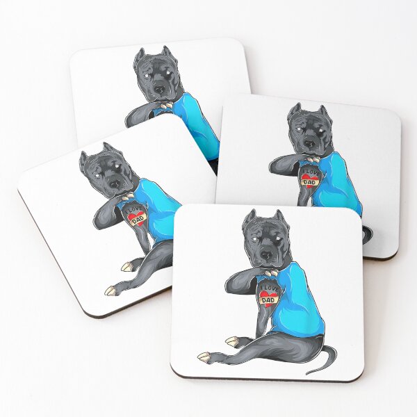 Item preview, Fathers Day, Dad funny dog pitbull i love Dad tattoo designed and sold by wowart4u.