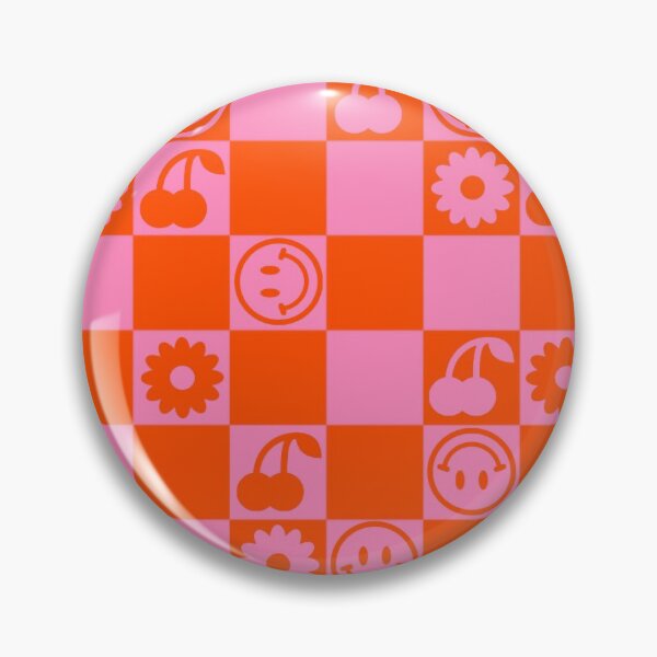 Item preview, HAPPY CHECKERS - pink and orange designed and sold by Julia Santos.