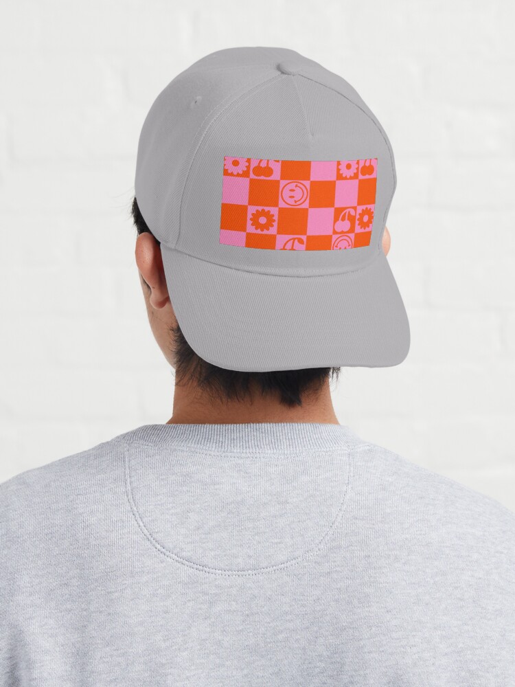 Imagen 4 de 7, Gorra con la obra CUADROS FELICES - rosa y naranja, diseñada y vendida por juliasantos5.