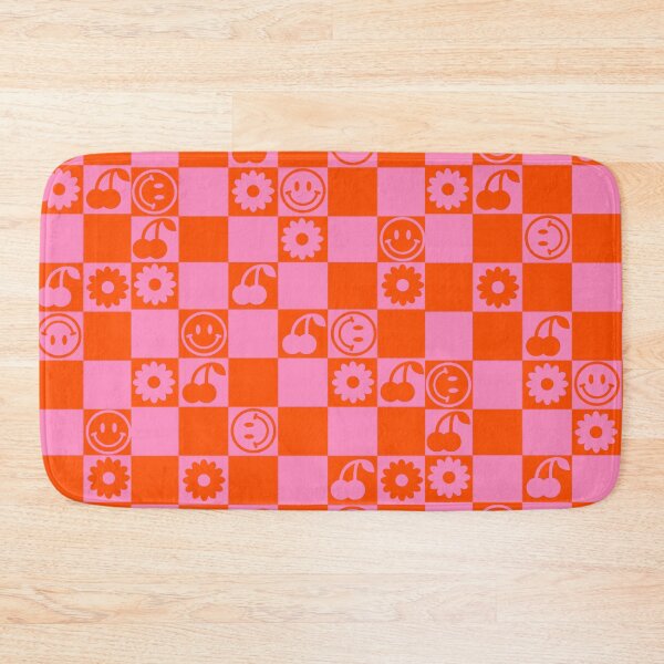 Item preview, HAPPY CHECKERS - pink and orange designed and sold by Julia Santos.