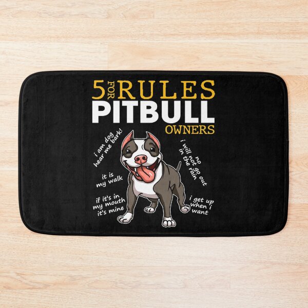 Item preview, Funny 5 Rules For Pitbull Owners designed and sold by wowart4u.