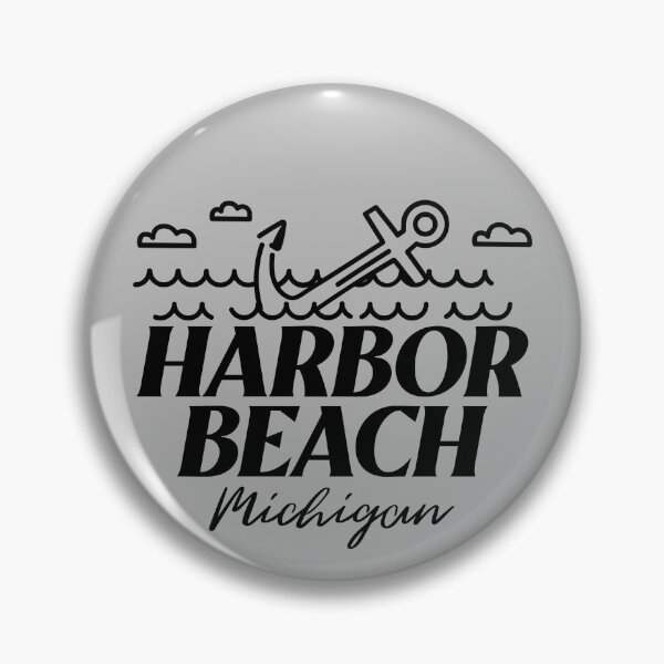 Item preview, Harbor Beach Michigan Boating Fishing Anchor Black Design designed and sold by Eleven-K.