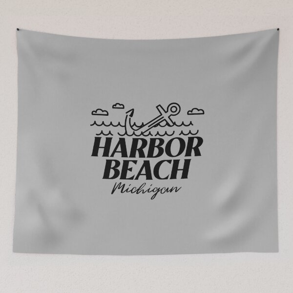 Item preview, Harbor Beach Michigan Boating Fishing Anchor Black Design designed and sold by Eleven-K.