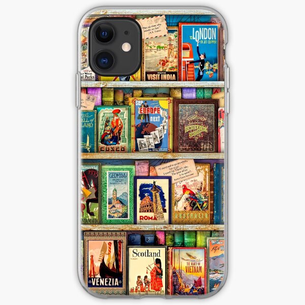 Travel Guide Book Shelf iPhone Soft Case