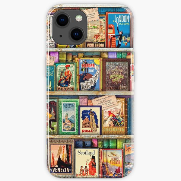 Travel Guide Book Shelf iPhone Soft Case