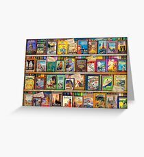 Travel Guide Book Shelf Greeting Card