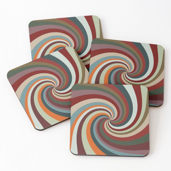 Item preview, Retro Rainbow Swirls 1 Boho designed and sold by MaryJaneRC.