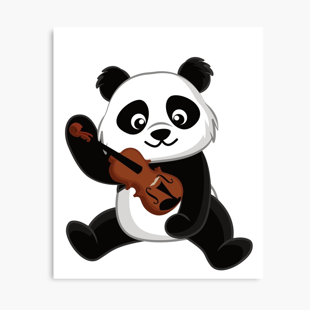 Cute Panda Playing Violin