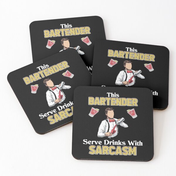 Item preview, This Bartender Serve Drinks With Sarcasm designed and sold by saulmedia.