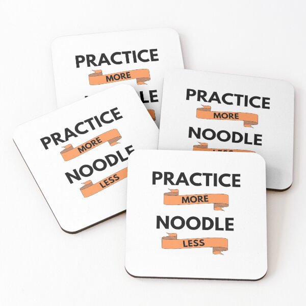 Item preview, Practice More Noodle Less Light Theme designed and sold by nightsworthy.