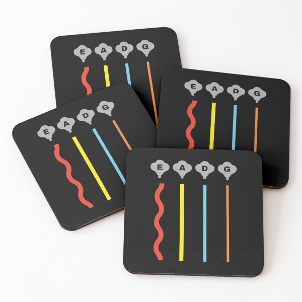 Item preview, EADG Neon Colors Bass Strings designed and sold by nightsworthy.