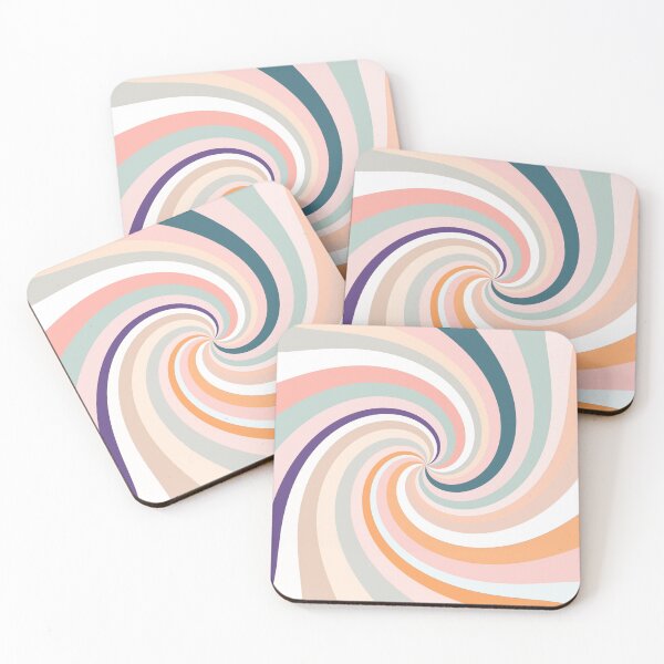 Item preview, Retro Rainbow Swirls 4 Boho Pastel designed and sold by MaryJaneRC.