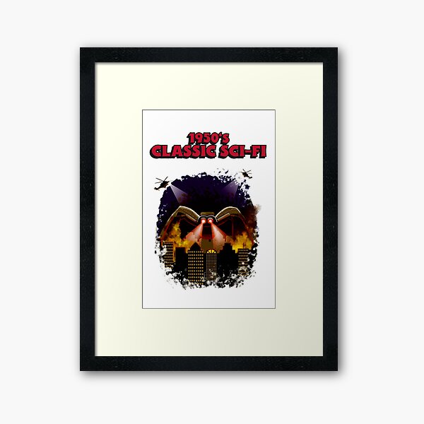 Classic 1950's Sci-fi Framed Art Print