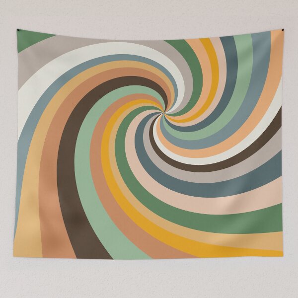 Item preview, Retro Rainbow Swirls 6 Boho Pastel designed and sold by MaryJaneRC.