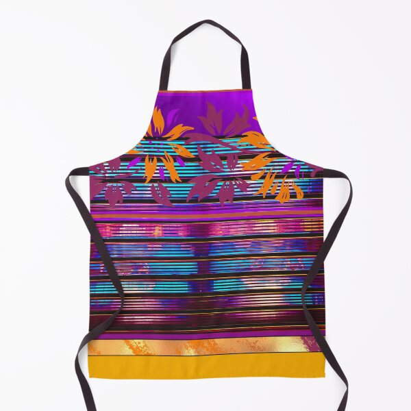 Aperçu de l'œuvre FLORAL ORANGE ET VIOLET BRILLANT créée et vendue par wildwhimsical.