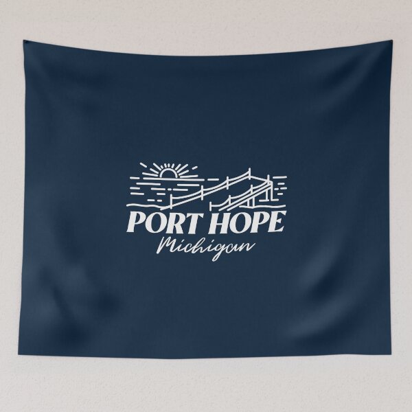 Item preview, Port Hope Michigan Sunrise Dock White Design designed and sold by Eleven-K.
