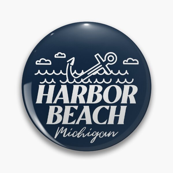 Item preview, Harbor Beach Michigan Boating Fishing Anchor White Design designed and sold by Eleven-K.