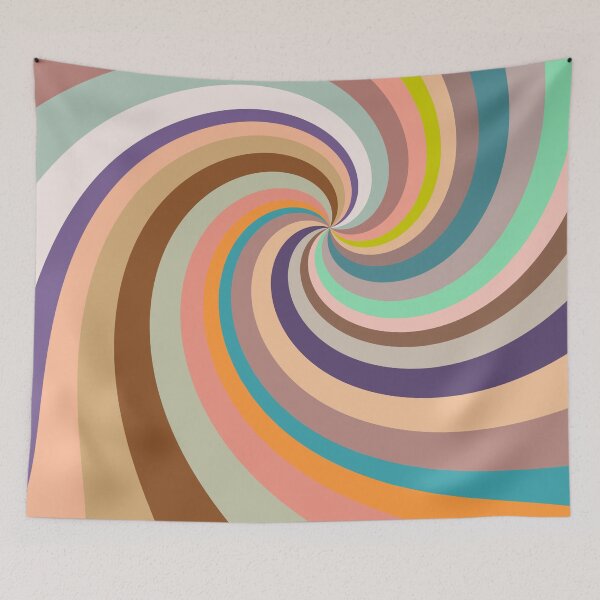 Item preview, Retro Rainbow Swirls 10 Boho Pastel designed and sold by MaryJaneRC.