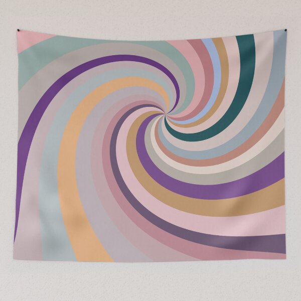 Item preview, Retro Rainbow Swirls 11 Boho Pastel designed and sold by MaryJaneRC.